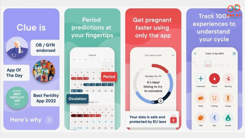 app theo dõi chu kỳ kinh nguyệt